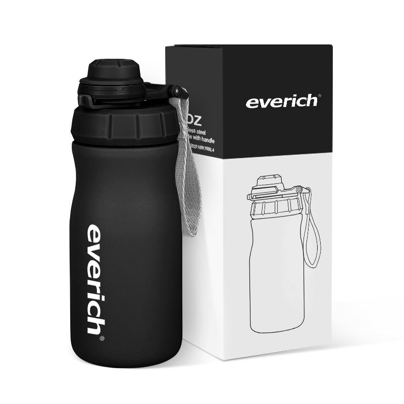 Logo Custom  Water Tumbler Double Wall Vacuum Insulated Water Cup with Handle