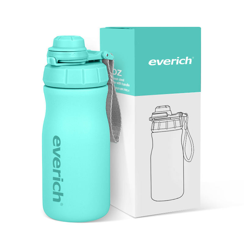 Logo Custom  Water Tumbler Double Wall Vacuum Insulated Water Cup with Handle