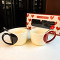 Red Heart Shaped Ceramic Coffee Mug