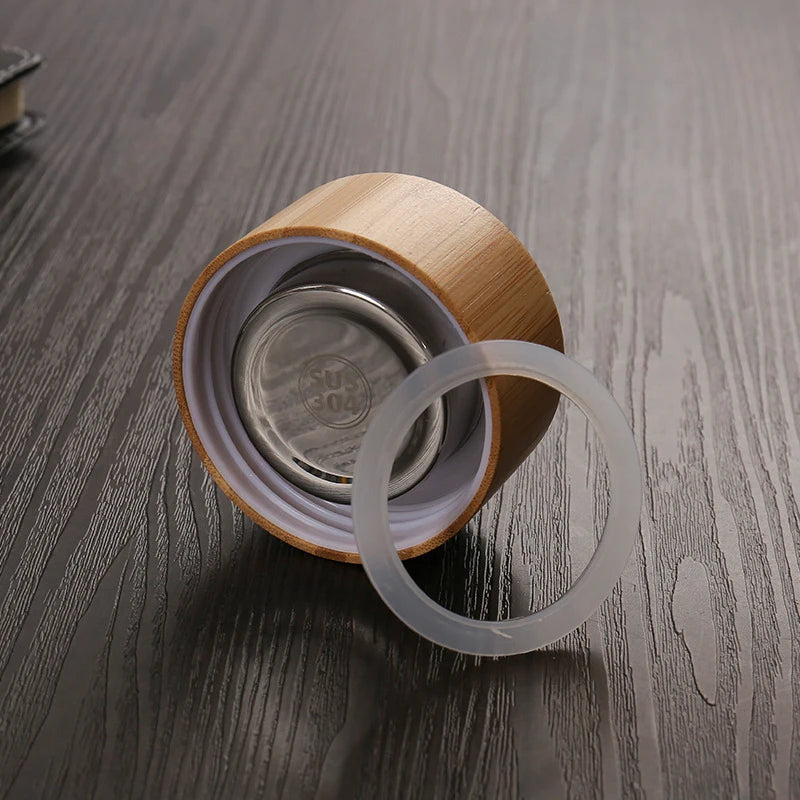 Eco-friendly Double Wall High Borosilicate Glass Water Bottle